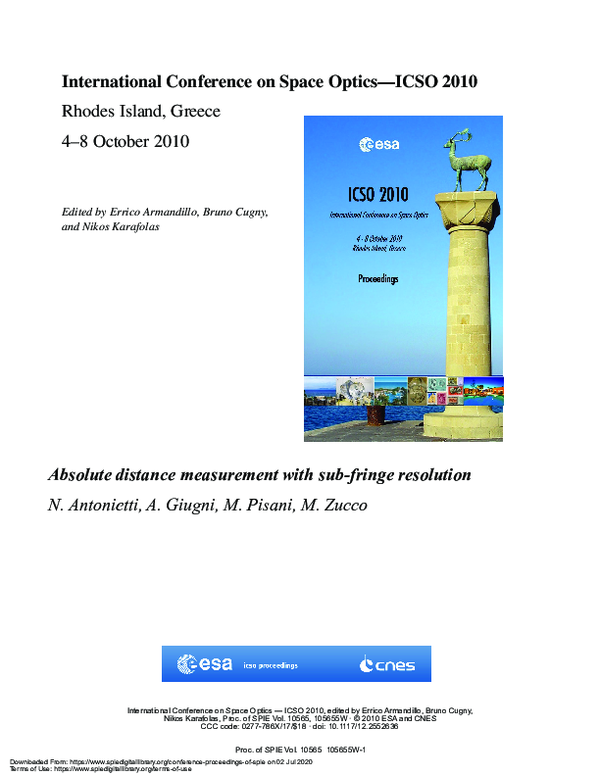 (PDF) Fringe analysis in scanning frequency interferometry for absolute ...