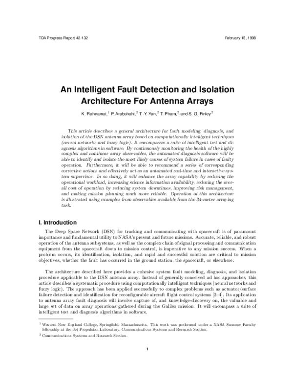(PDF) An intelligent fault detection and isolation architecture for ...