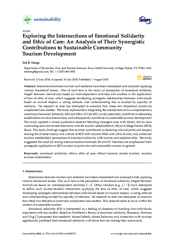 (PDF) Exploring the Intersections of Emotional Solidarity and Ethic of ...