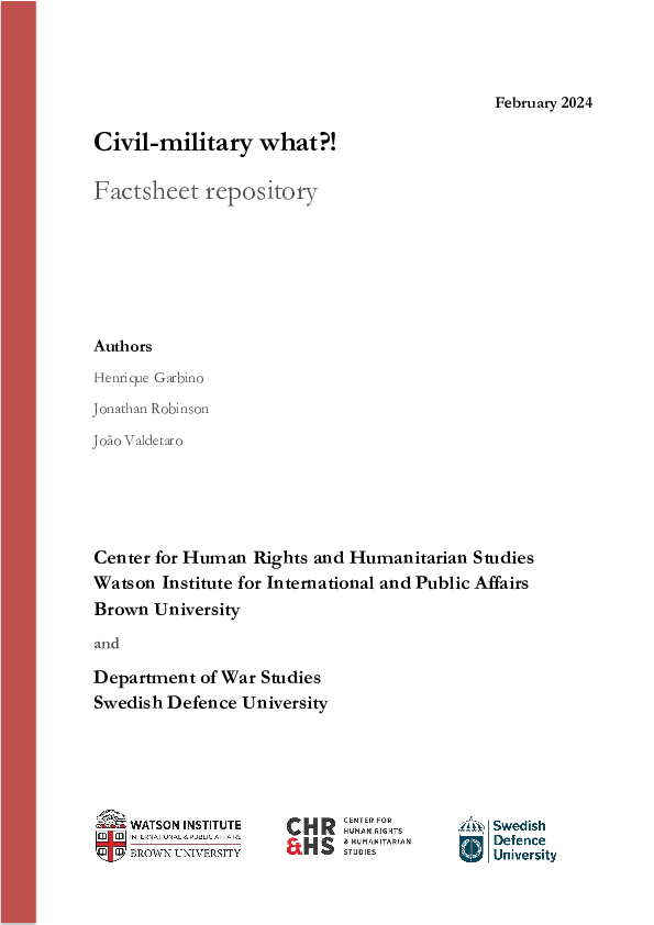 (PDF) Civil-military what?! Factsheet repository