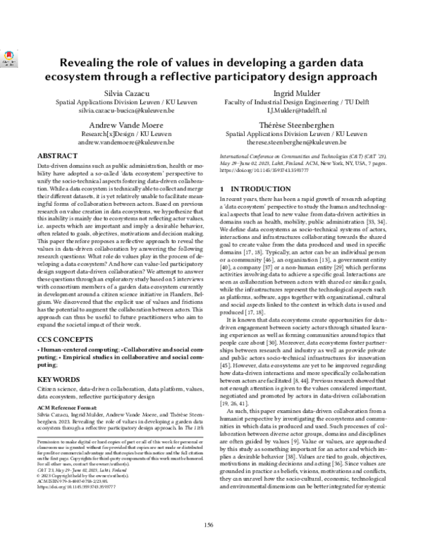 (PDF) Revealing the role of values in developing a garden data ...