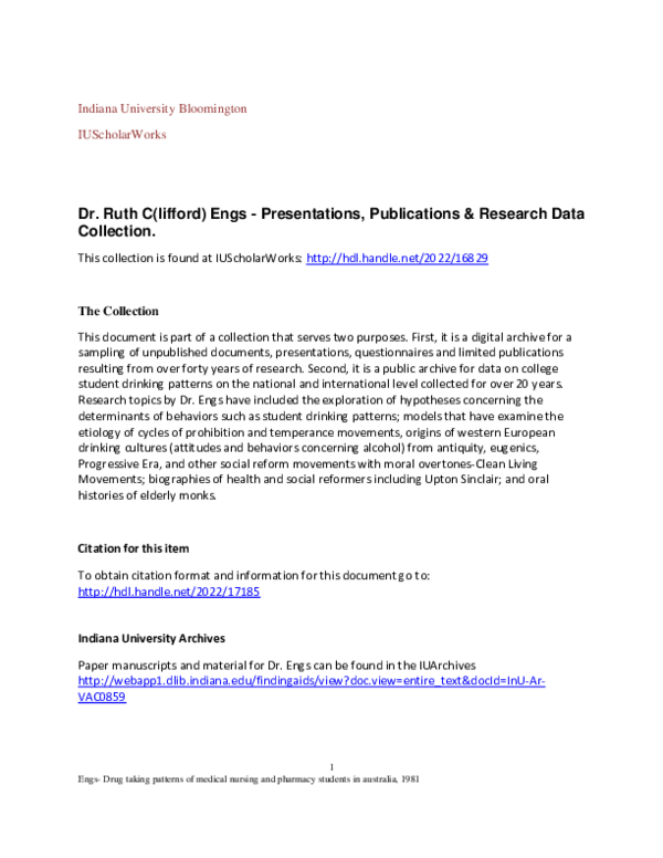 (PDF) The Drug Taking Patterns of Nursing, Medical, and Pharmacy ...