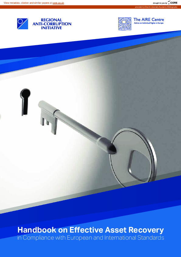 (PDF) Handbook on effective asset recovery in compliance with European ...