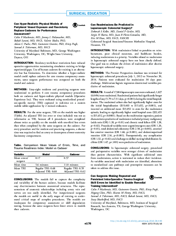 (PDF) Can Readmissions Be Predicted in Laparoscopic Colorectal Surgery?