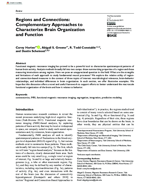 (PDF) Regions and Connections: Complementary Approaches to Characterize ...
