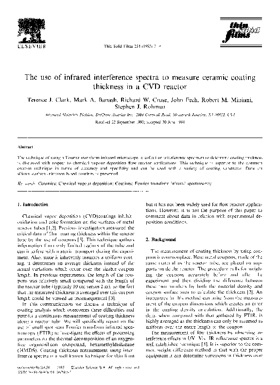 (PDF) The use of infrared interference spectra to measure ceramic ...
