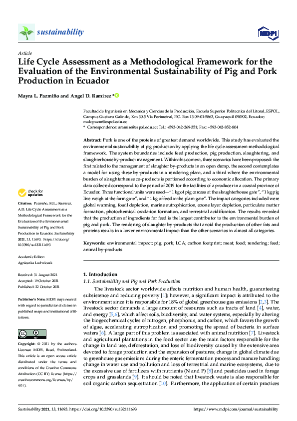 (PDF) Life Cycle Assessment as a Methodological Framework for the ...