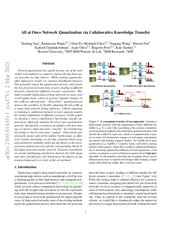 (PDF) All at Once Network Quantization via Collaborative Knowledge Transfer