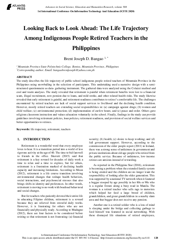 (PDF) Looking Back to Look Ahead: The Life Trajectory Among Indigenous ...