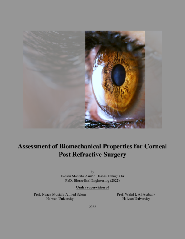 (PDF) Assessment of Biomechanical Properties for Corneal Post ...