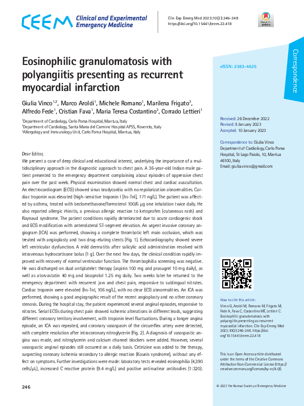 (PDF) Eosinophilic granulomatosis with polyangiitis presenting as ...