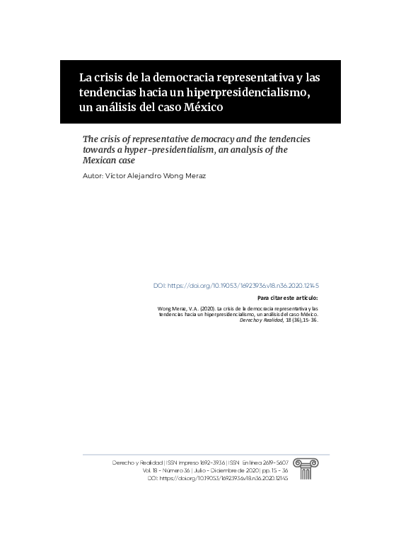 (PDF) La crisis de la democracia representativa y las tendencias hacia ...
