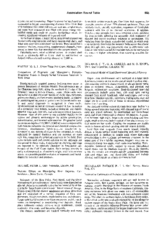 (PDF) Depositional Model of Sand-Dominated Mesotidal Estuary: ABSTRACT