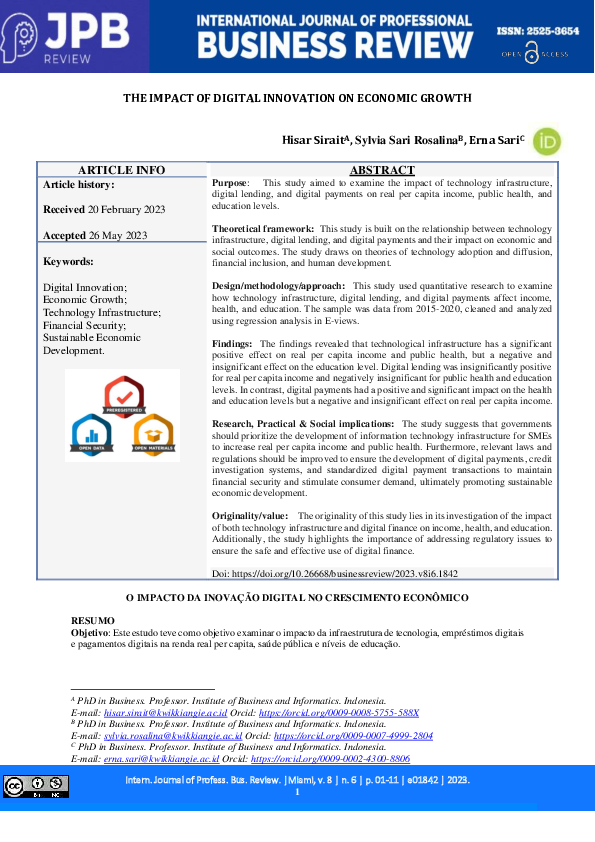 (PDF) The Impact of Digital Innovation on Economic Growth