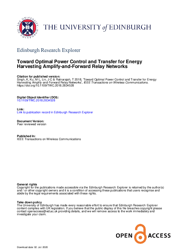 (PDF) Toward Optimal Power Control and Transfer for Energy Harvesting ...