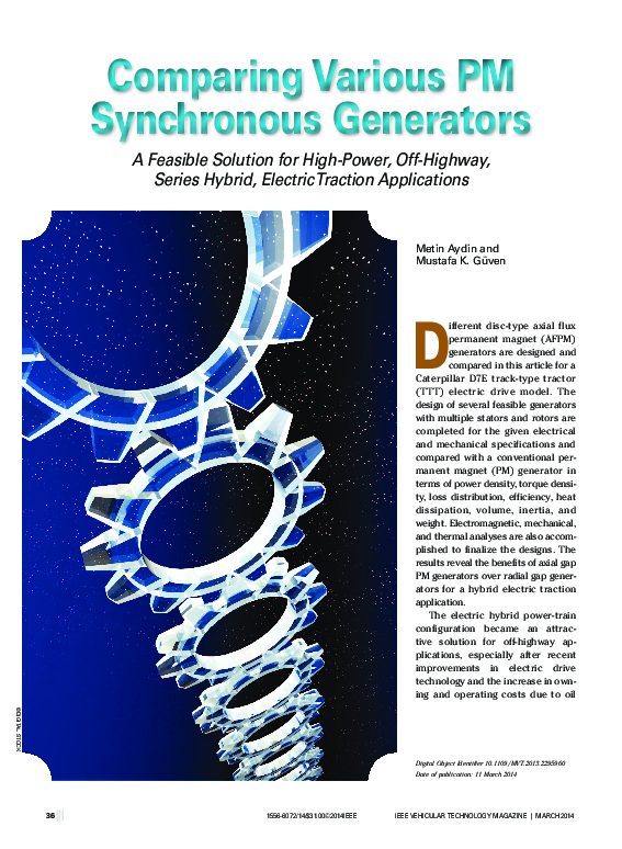 (PDF) Comparing Various PM Synchronous Generators: A Feasible Solution ...
