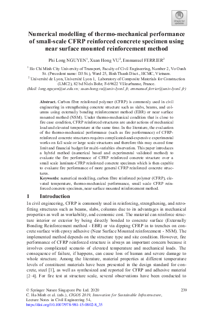 (PDF) Numerical modeling of thermo-mechanical performance of small ...