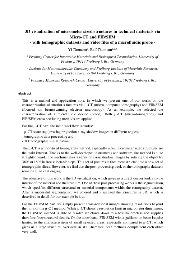 (PDF) 3D visualization of micrometer sized structures in technical ...
