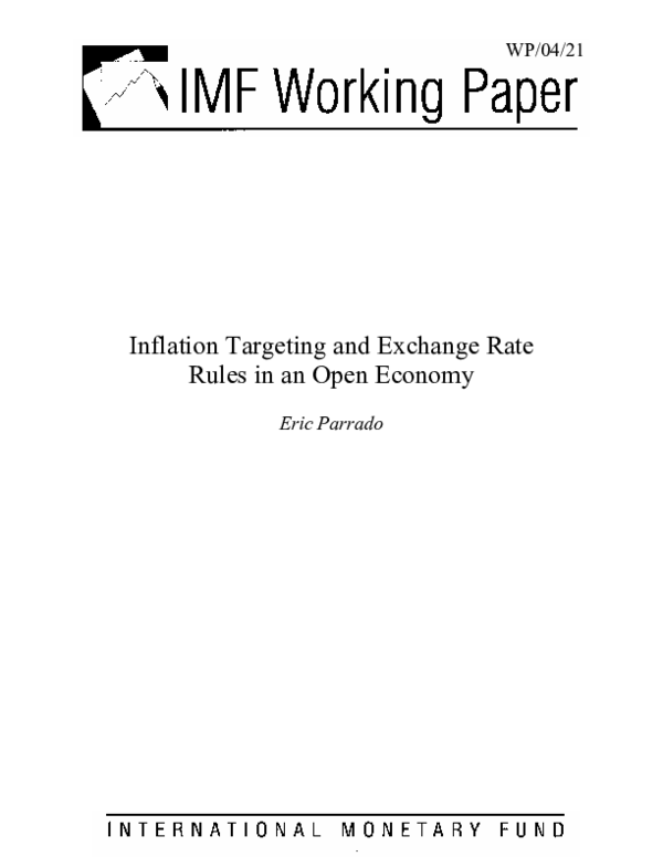 (PDF) Inflation Targeting and Exchange Rate Rules in an Open Economy