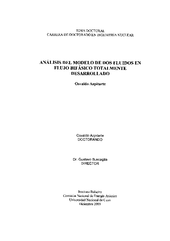 (PDF) Analysis of the two-fluid model in fully-developed two-phase flow