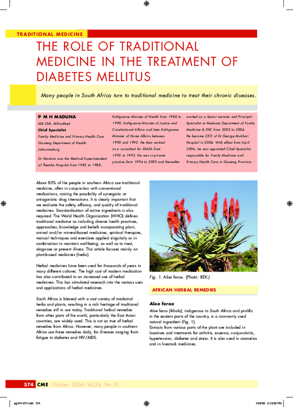 (PDF) The role of traditional medicine in the treatment of diabetes ...