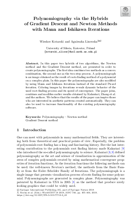 (PDF) Polynomiography via the Hybrids of Gradient Descent and Newton ...