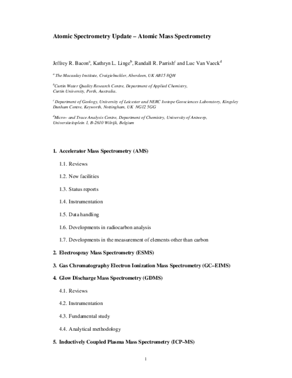 (PDF) Atomic Spectrometry Update—Atomic Mass Spectrometry and X-Ray ...