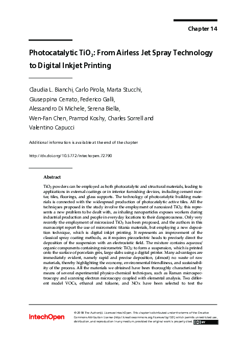 (PDF) Photocatalytic TiO2: From Airless Jet Spray Technology to Digital ...