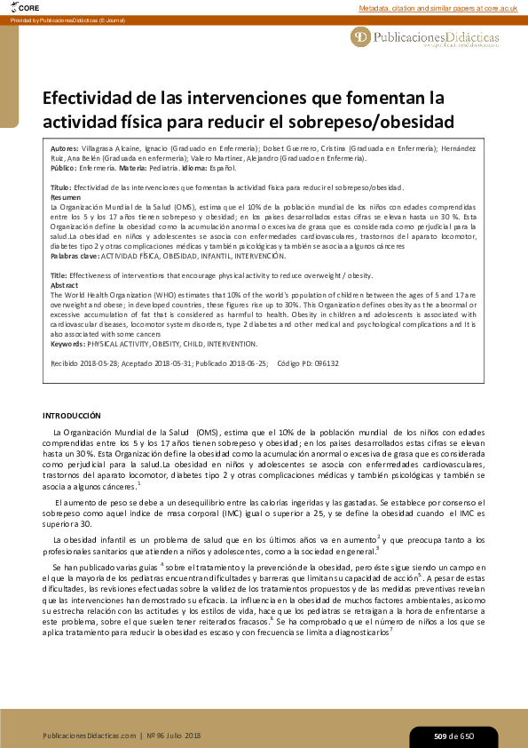 (PDF) Effectiveness of interventions that encourage physical activity ...