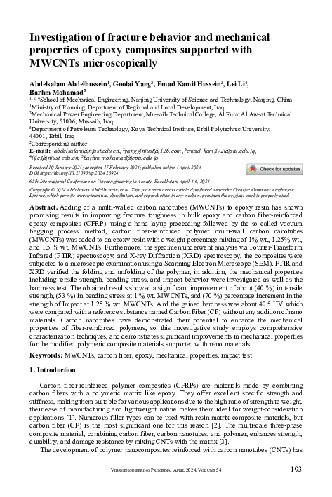 (PDF) Investigation of fracture behavior and mechanical properties of ...