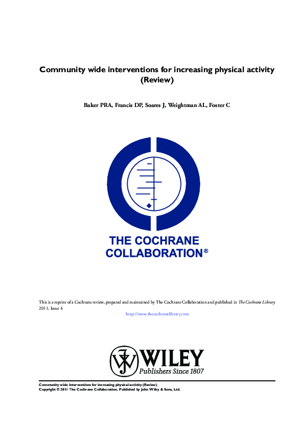 (PDF) Community wide interventions for increasing physical activity ...