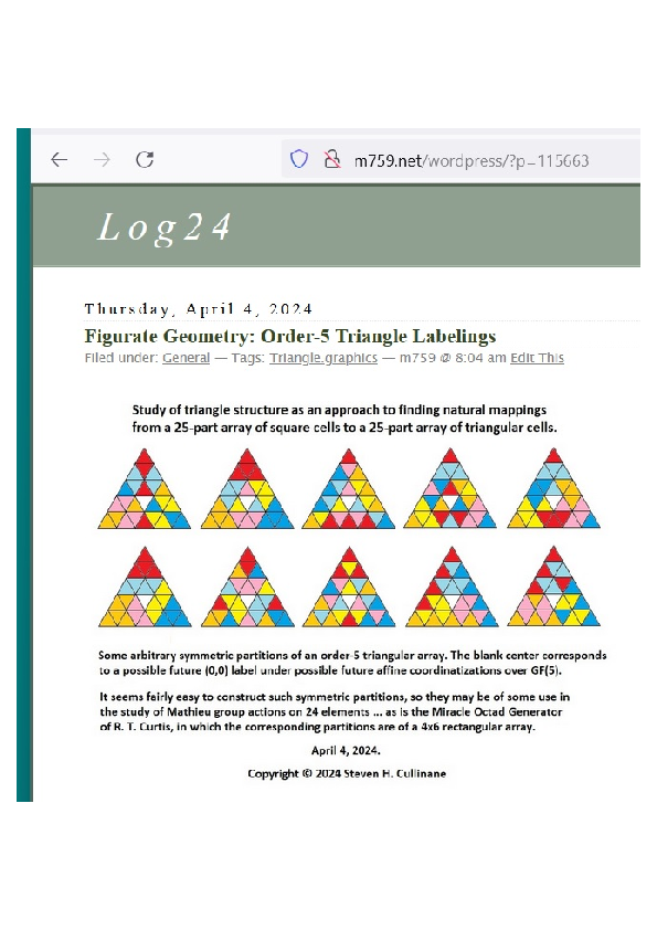(PDF) Figurate Geometry: Weblog post on triangle labelings