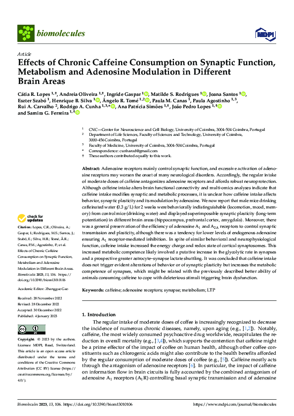 (PDF) Effects of Chronic Caffeine Consumption on Synaptic Function ...