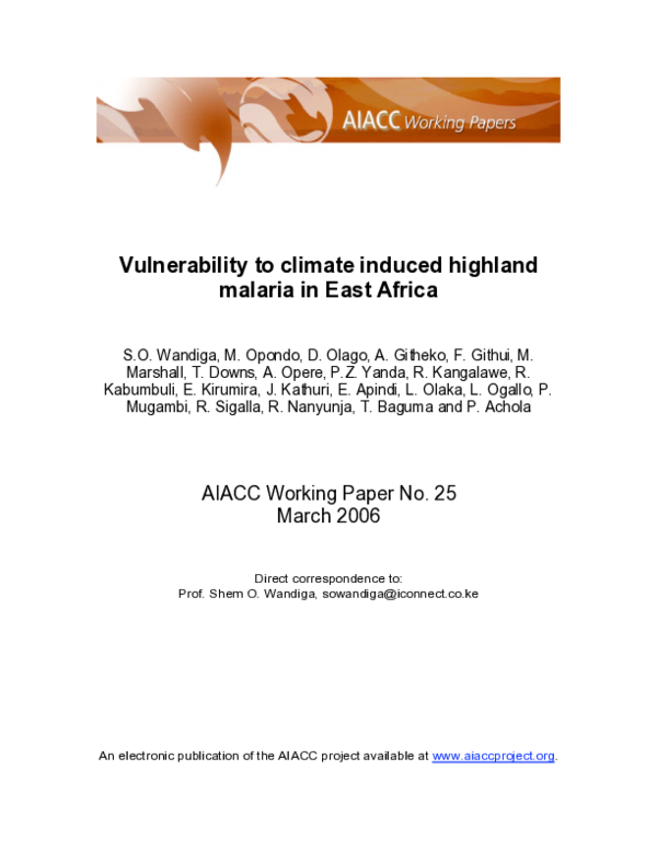 (PDF) Climate Change and Vulnerability and Adaptation