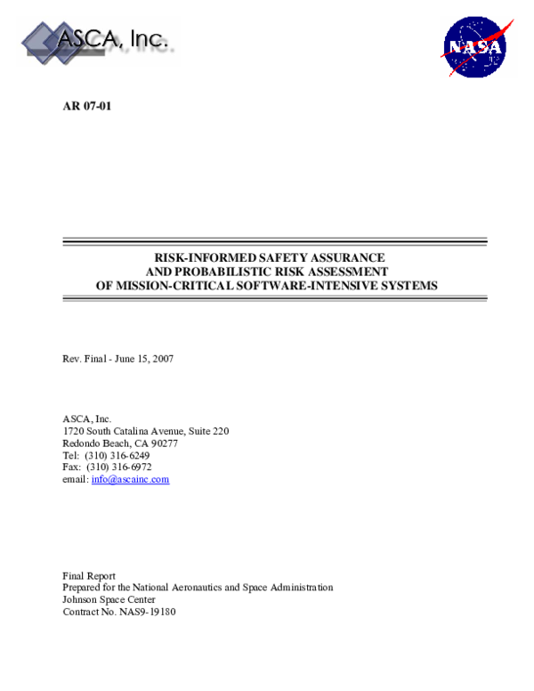(PDF) Risk-Informed Safety Assurance and Probabilistic Assessment of ...