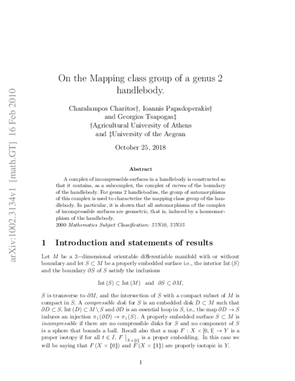 (PDF) On the mapping class group of a genus 2 handlebody