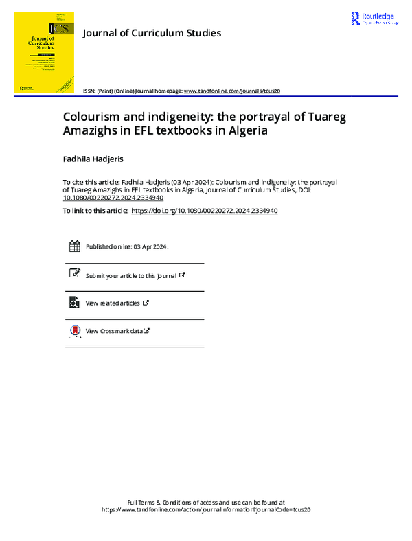 (PDF) Journal of Curriculum Studies
