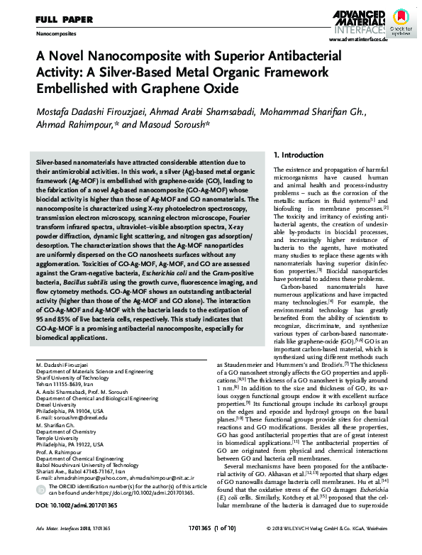 (PDF) A Novel Nanocomposite with Superior Antibacterial Activity: A ...