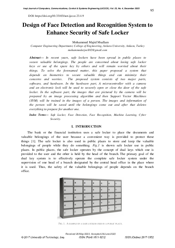 (PDF) Design of Face Detection and Recognition System to Enhance ...