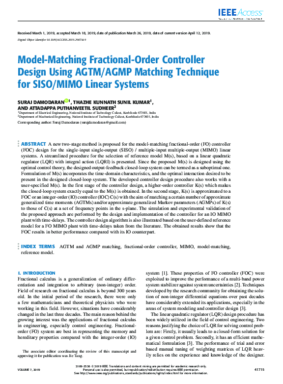 (PDF) Model-Matching Fractional-Order Controller Design Using AGTM/AGMP ...