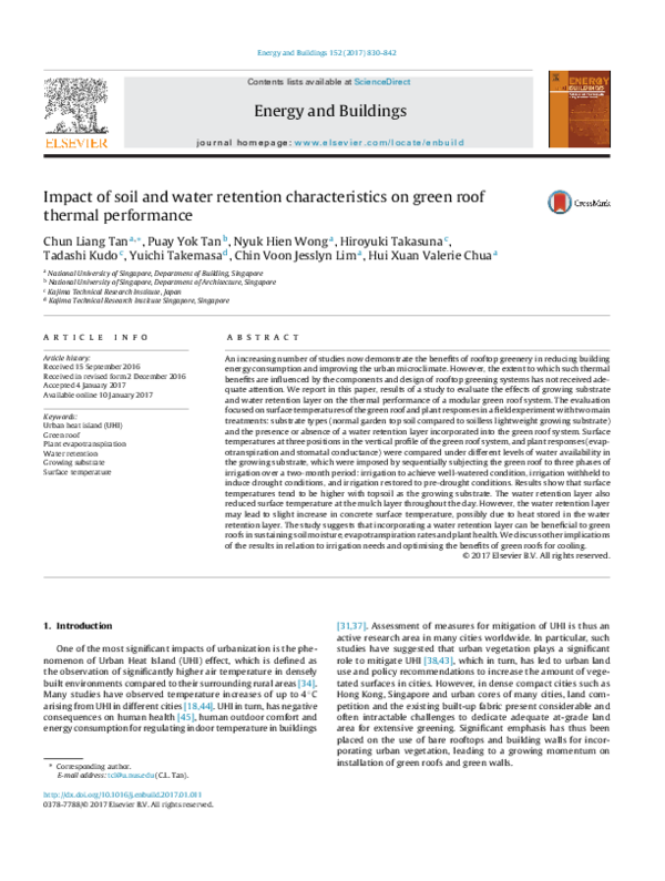 (PDF) Impact of soil and water retention characteristics on green roof ...