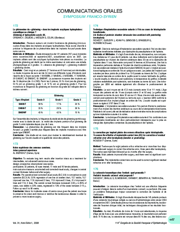 (PDF) 175 La correction par implant phake des erreurs réfractives après ...