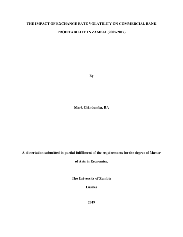 (PDF) THE IMPACT OF EXCHANGE RATE VOLATILITY ON COMMERCIAL BANK