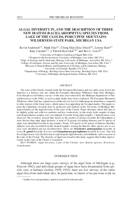 (PDF) Algal diversity in, and the description of three new diatom ...
