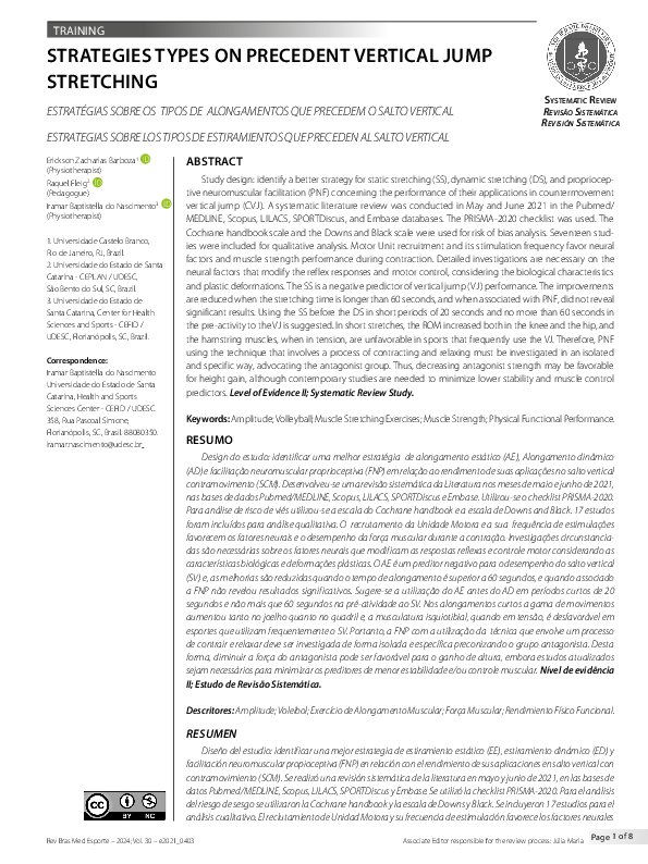 (PDF) Strategies Types on Precedent Vertical Jump Stretching