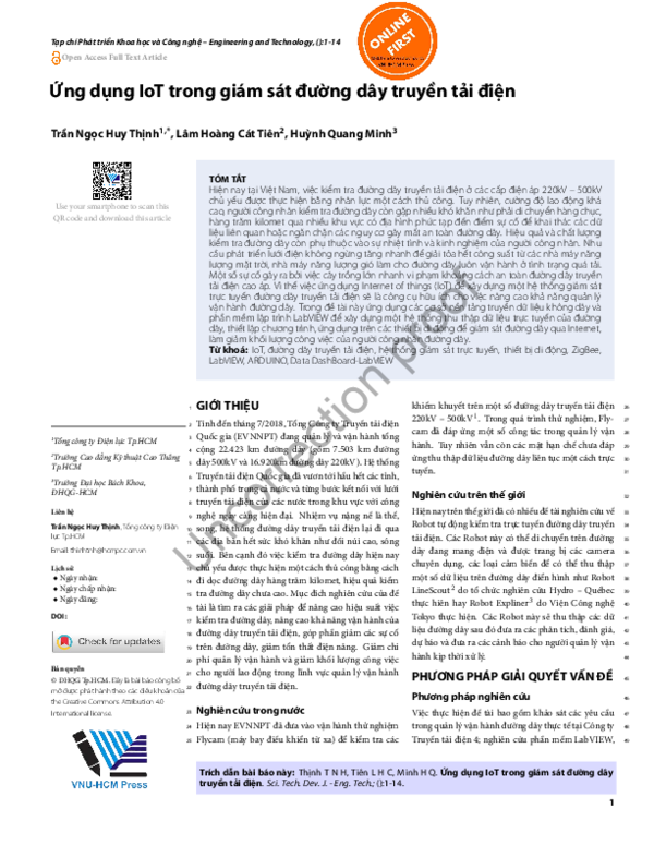 (PDF) Application of IoT in power transmission line monitoring