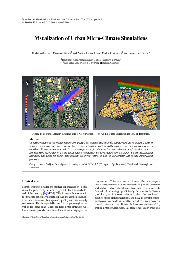 (PDF) Visualization of Urban Micro-Climate Simulations