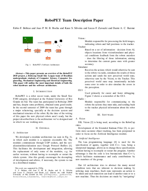 (PDF) RoboPET Team Description Paper