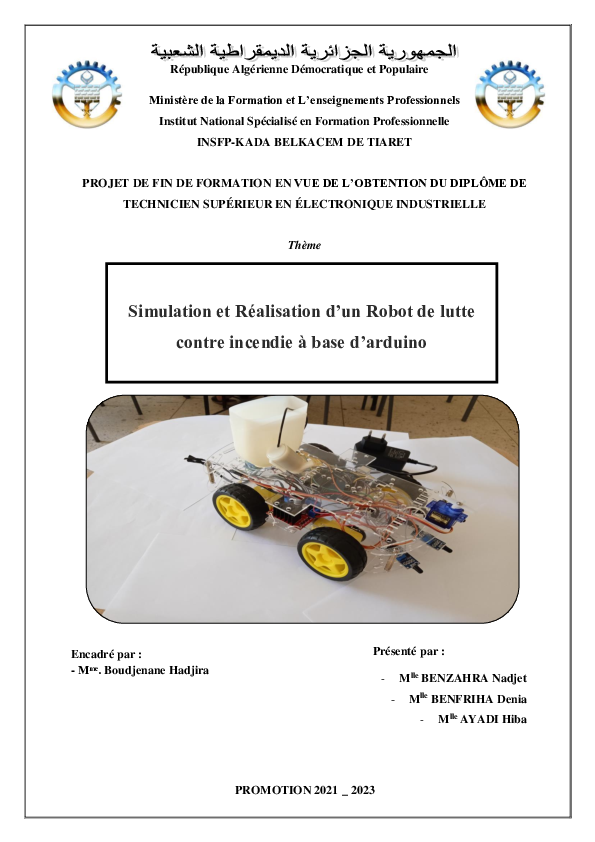 (PDF) Arduino Fire Fighting robot