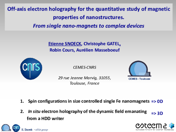 (PDF) Off-axis electron holography for the quantitative study of ...